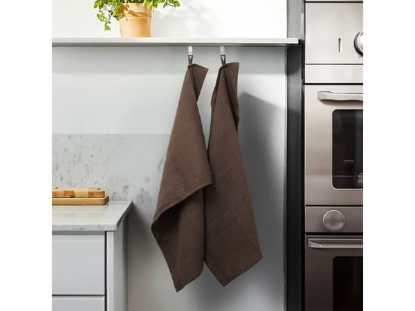 OlsenHome - Vaffel Viskestykker Walnut Brown 50x65 cm - 2 Stk