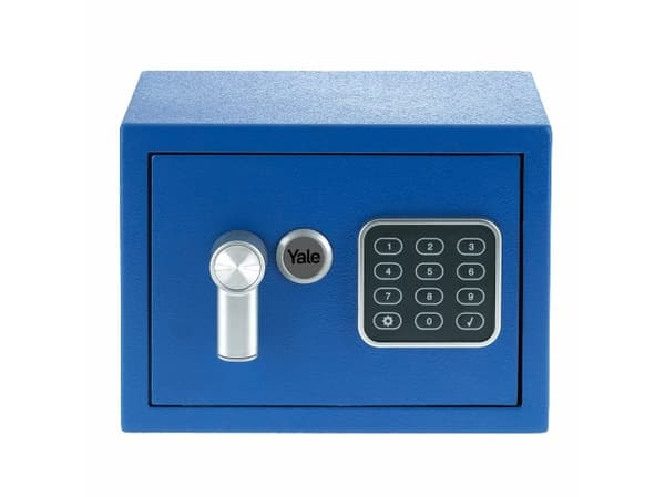 Yale YSV/170/DB2/B, Frittstående safe, Blå, Kombinasjonslås, 3,8 l, Stål, Gulv/vegg