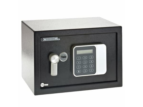 Yale YSG/200/DB2, Vapaasti seisova kassakaappi, Musta, Numerolukko, 8,6 L, Teräs, Lattia/seinä