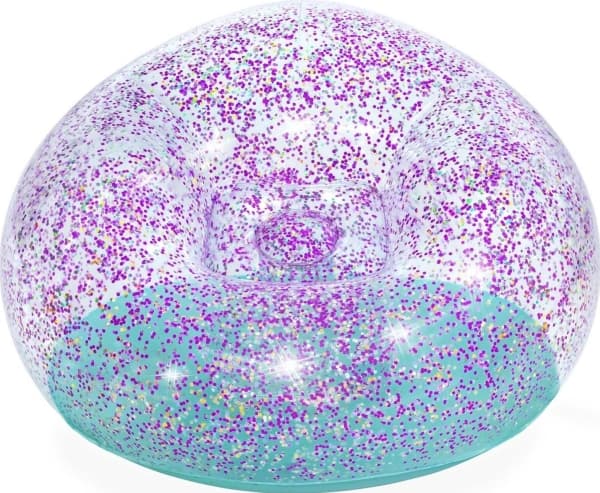 Bestway oppblåsbar stol med glitter, Bestway, 114x112x66 cm, lilla