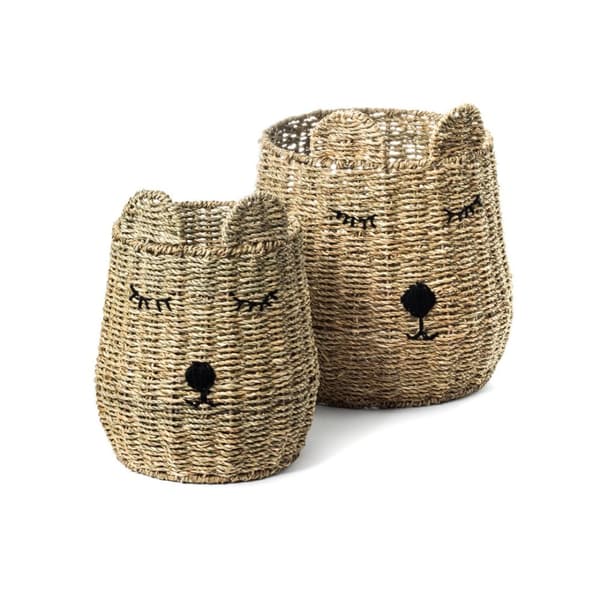 Olsen Home - Childrens basket 2 pcs Teddy bear