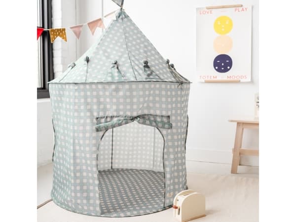 3 Sprouts Legetelt, Gingham blå