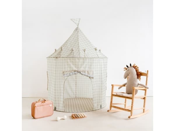 3 prouts Leksakstält, Gingham beige