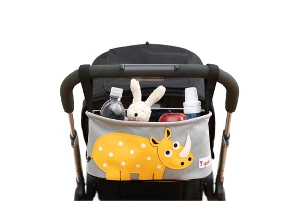 3 Sprouts Förvaringskorg för barnvagn (Stroller organiser), Rhinoceros