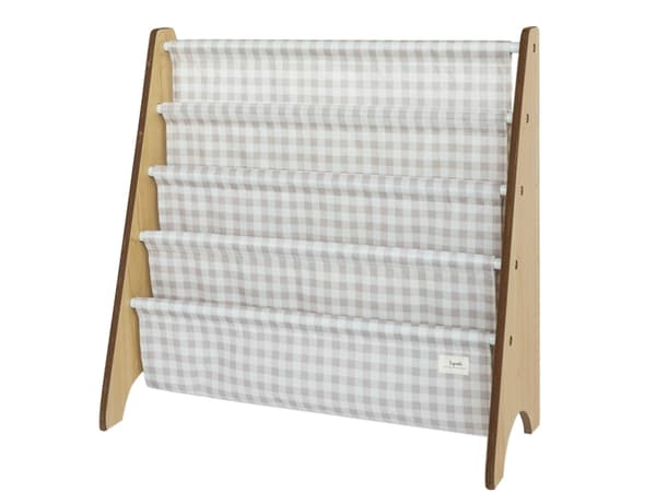 3 Sprouts Bogreol, Gingham beige