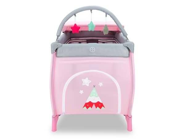 Asalvo Weekendseng Complet med indsats, puslebord og åbning, Rabbit tippi/pink
