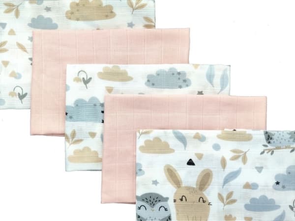EgaKids EGAKIDS wash cloth, 0m+, 38/38, 5 pcs., mix, 4342