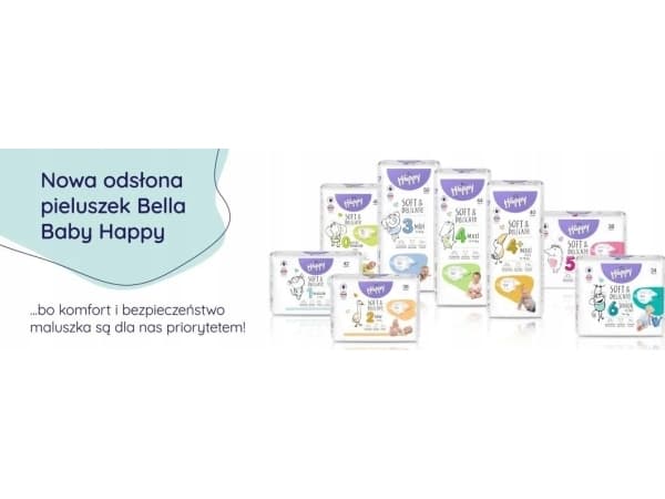 Happy Pieluchy HAPPY Maxi Plus (9-15kg) diapers 56pcs, size 4+ NEW, BB-054-LX56-W01