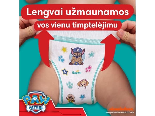 Pampers Pants Paw Patrol blöjor, Storlek 5, 132 blöjor, 12-17kg