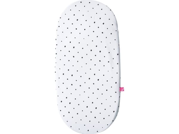 Motherhood MOTHERHOOD bassinet fitted sheet, 35x75cm, black dots, 095/161
