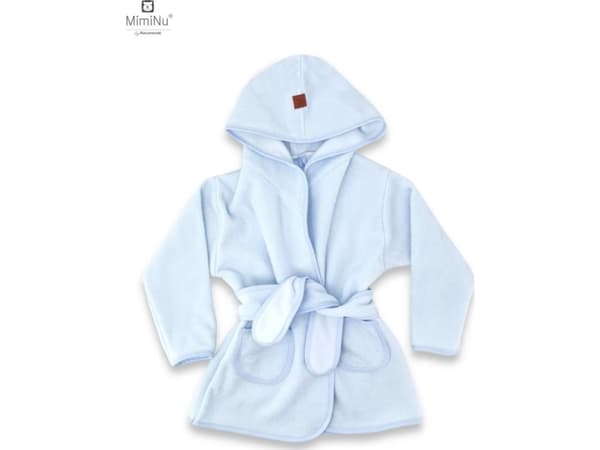 MimiNu MIMINU Thermofrotte bathrobe with hood size 98 cm BLUE