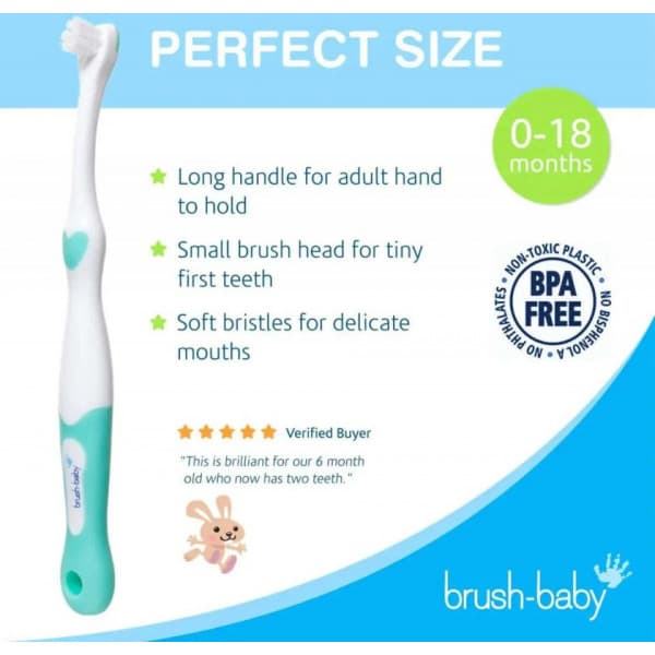Brush Baby FirstBrush & Teether - tandbørste og biderangle sæt