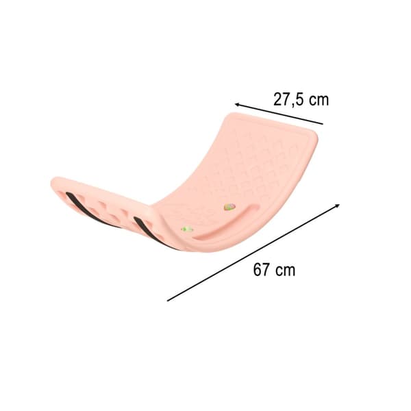 Tasapainolauta, rokkari lapsille, 67x29 cm, liukumaton, pinkki