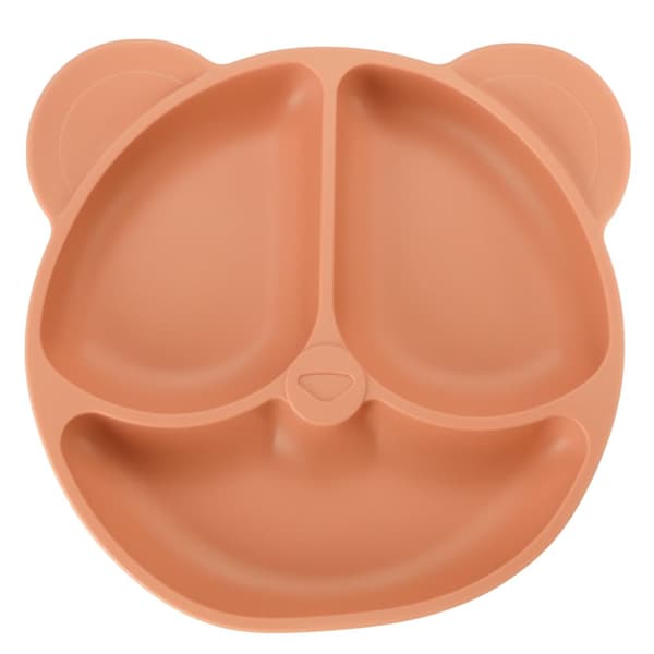 Silikoneskåle til børn, sæt med 4 elementer, orange bamse
