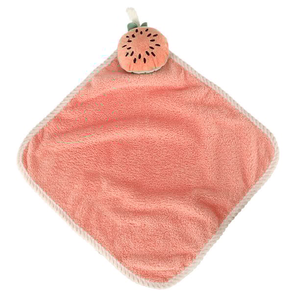 Børnehåndklæde til børnehave, 30x30cm, pink vandmelon