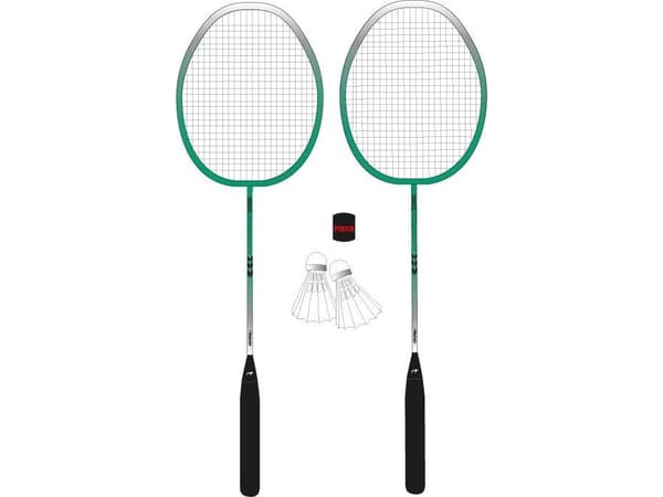 Badminton set AVENTO, 2 rackets, 2 shuttlecocks, in case