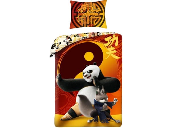 Kung Fu Panda Warrior Sängkläder 140 x 200 cm - 100 procent bomull