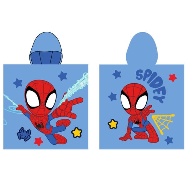 Bomuldsponchohåndklæde med hætte 55x110 Spidey