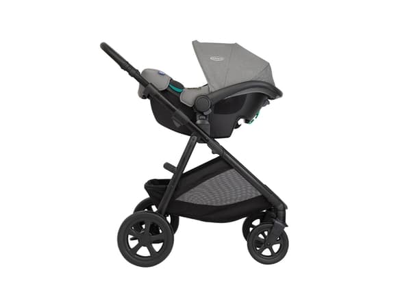 Graco Near2Me DLX Trio, Sufflett, Resesittvagn, Alla, Fasta hjul, Hopfällbar, Grå