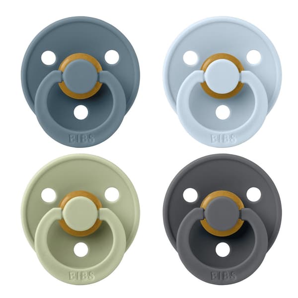 BIBS - Pacifier Colour 4 PACK - Petrol/Sage/Baby Blue/Iron - Size 2