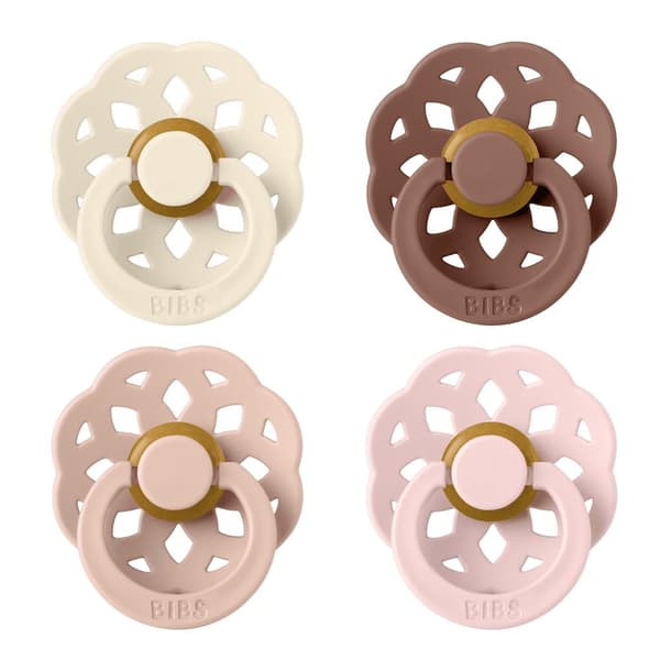 BIBS - Pacifier Boheme 4 PACK - Blush Mix - Size 1