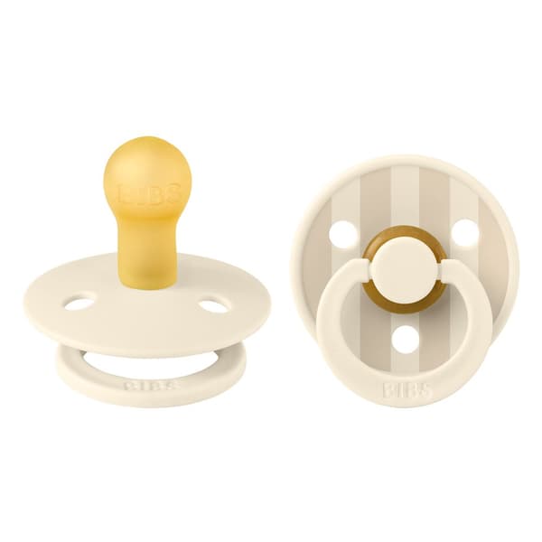 BIBS - Pacifier Studio Colour 2 Pack - Ivory/Vanilla - Size 1