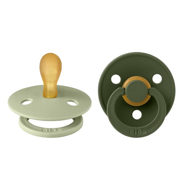 BIBS - Pacifier Colour 2 PACK - Sage/Hunter Green - Size 1