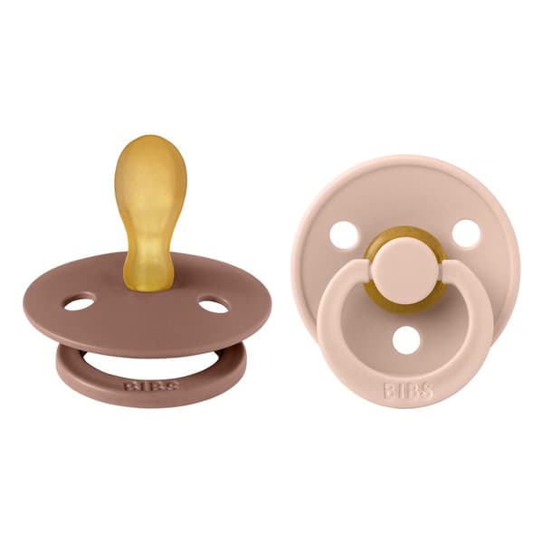 BIBS - Pacifier Colour 2 PACK - Blush/Woodchuck - Size 2