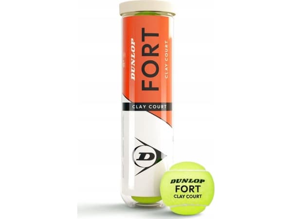Tennis balls DUNLOP FORT CLAY COURT Premium 4-tube ITF