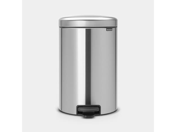 Brabantia 114021 Newicon pedalbøtte med plastbøtte, 20 L - matt stål