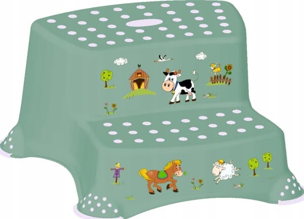 keeeper barnpall "igor Funny Farm, två steg, grön nordisk-grön, med tryck, max. belastning: 120 kg, med - 1 st (1003131506300)