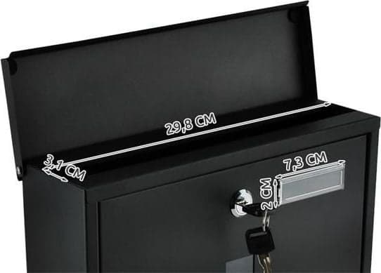 Malatec postkasse - svart universal