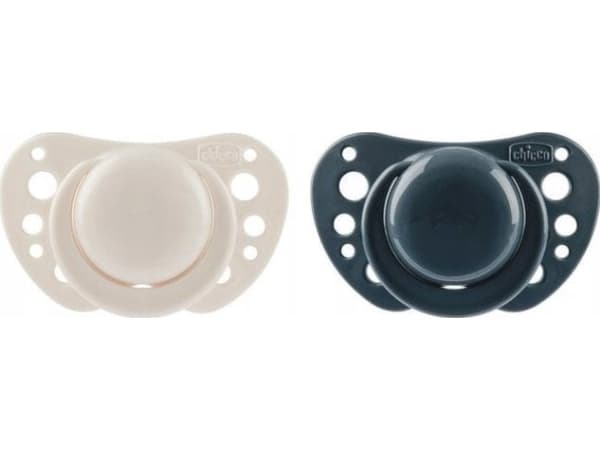 Chicco 171545 PF AIR SILIKONE smokk 6-16M 2STK BLÅ