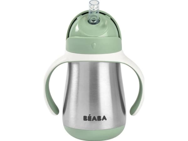 Beaba Beaba Termoflaske, termoflaske med sugerør, 250 ml Sage green