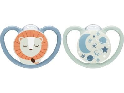 NUK 10176327 Classic vauvan tutti Ortodonttinen silikoni sininen, minttu