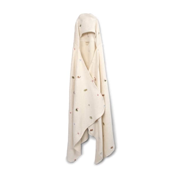 Filibabba - Embroidered hooded towel - Dino Beach - White - 12-60 m (FI-03577)