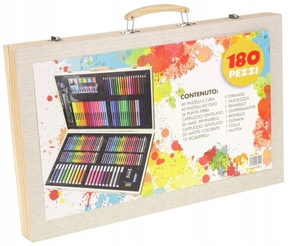 Kunstsæt Til Maling Og Tegning 180 stk.