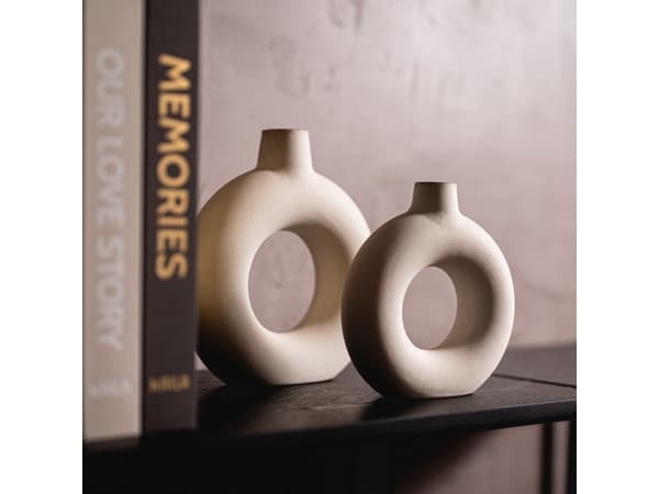 OlsenHome - Rund Keramikkvase - 2 stk