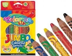 Jumbo penna kritor 6 färger Colorino