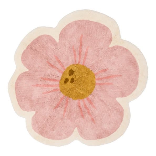 Little Dutch - Rug Flower - Pink - 103 cm x 110 cm