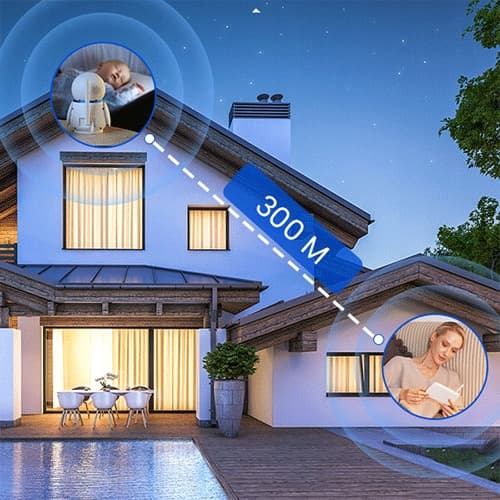 Elektronisk Nanny Roterande 300m FHD Night Mode LIVE