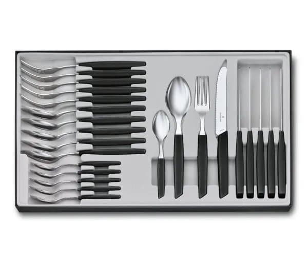 Victorinox Swiss Modern - Spisebestikk - 24 pcs - svart