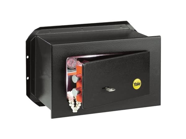 Yale YWV/230/KB1, Wall safe, Black, 2 Keys, Metal, Wall, 1 shelves