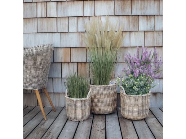 Rattan plantekurve i natur - 3 stk