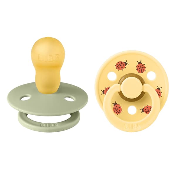 BIBS - Pacifier Studio Colour 2 PACK Ladybug Latex - Sage - Size 3