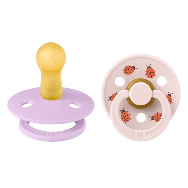 BIBS - Pacifier Studio Colour 2 PACK Ladybug Latex - Violet Sky - Size 2