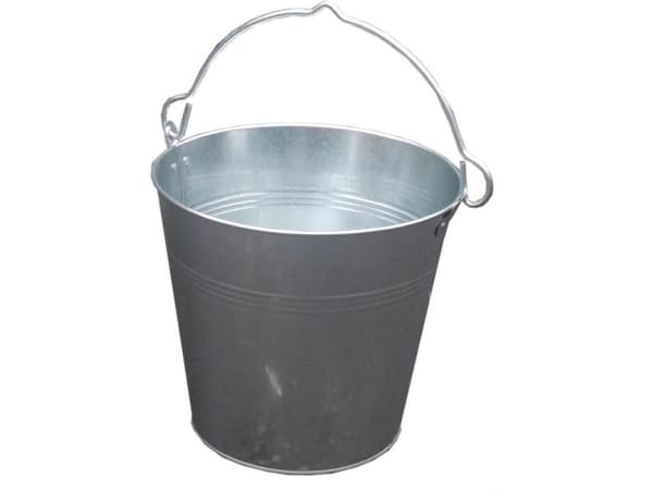 Nenurodyta_V Galvanized Bucket 12 L