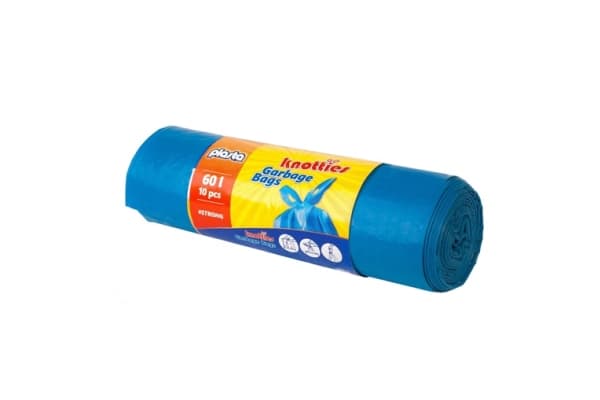 GARBAGE BAGS PLASTA KNOTIES 60L 10PCS