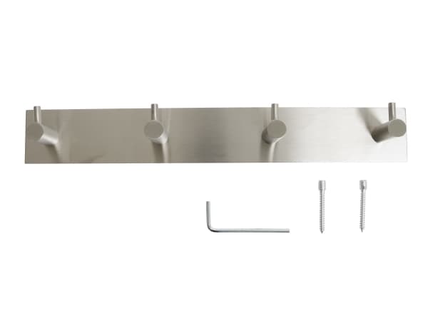 Home>it® knagerække med 4 knage med tap 28 x 4 cm rustfri stål