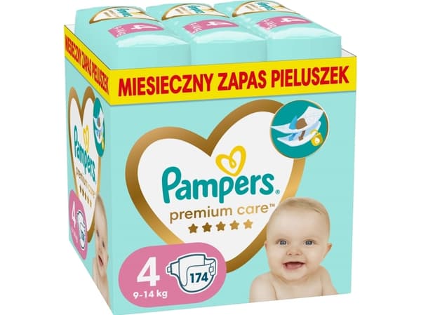 Bleier PAMPERS Premium Care Monthly Box, str 4 (9-14 kg), 174 stk.